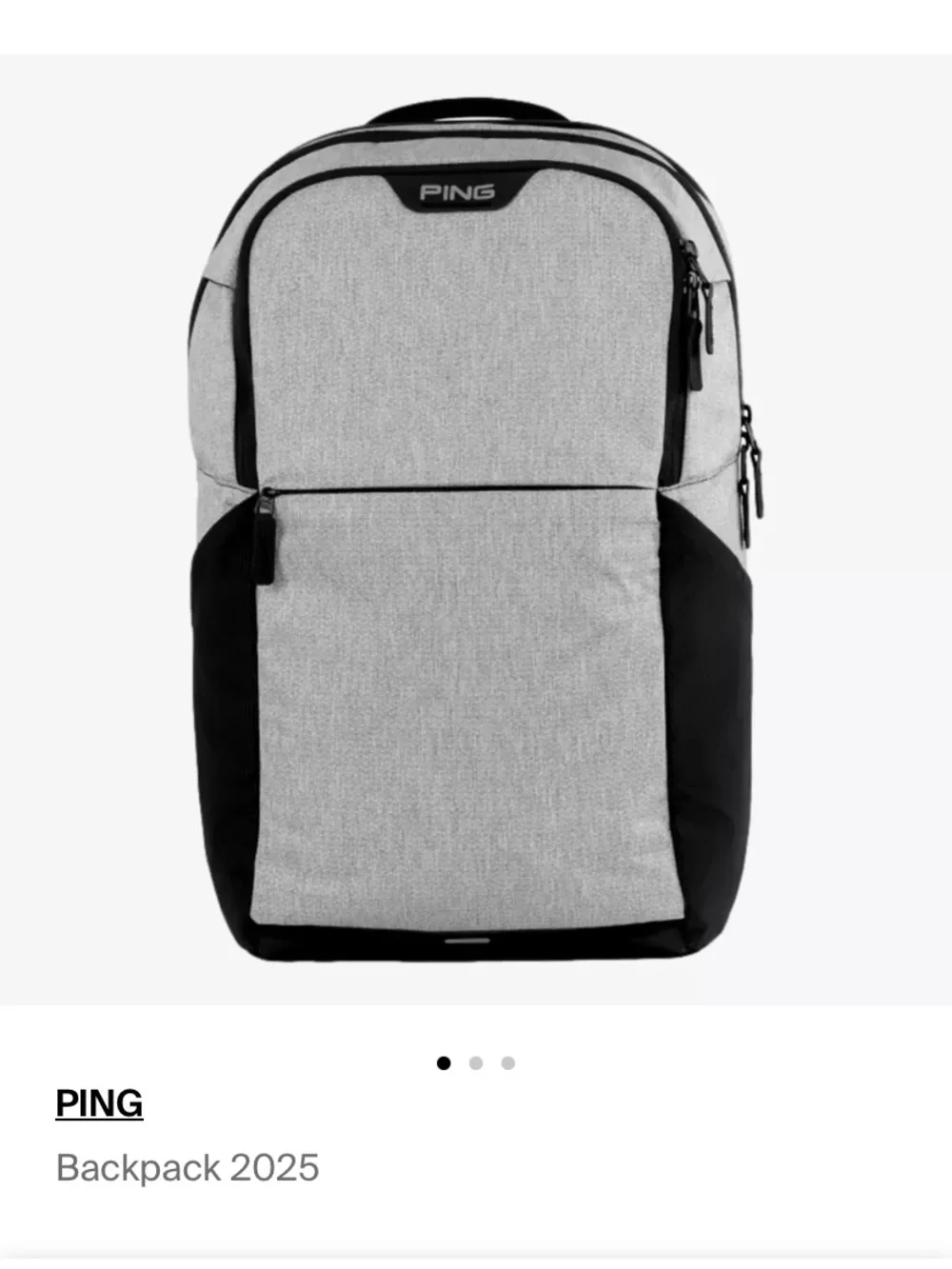 PING Men's Light Gray and Black Backpack - Urban Laptop Pack